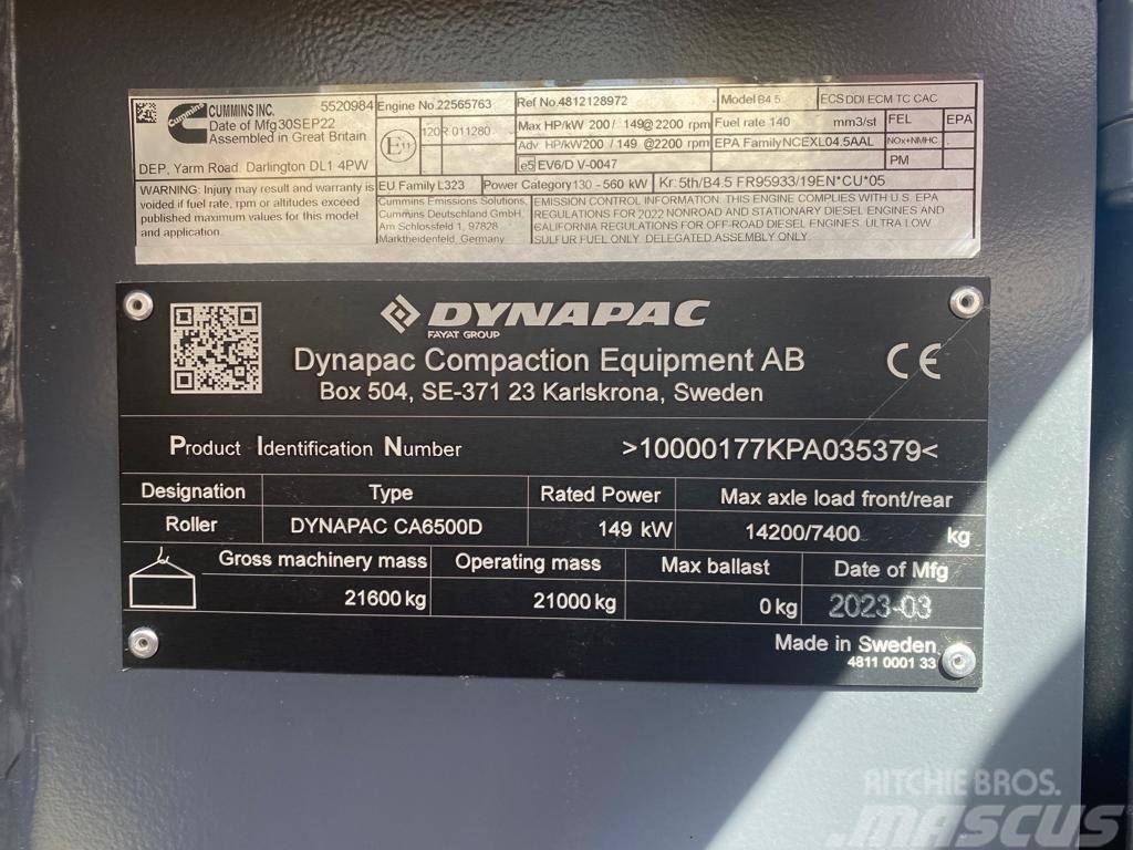 Dynapac CA 6500 D Cilindros Compactadores monocilíndricos