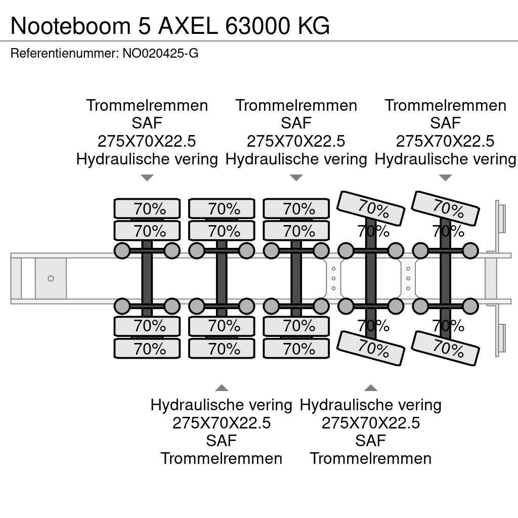 Nooteboom 5 AXEL 63000 KG Semi Reboques estrado/caixa aberta