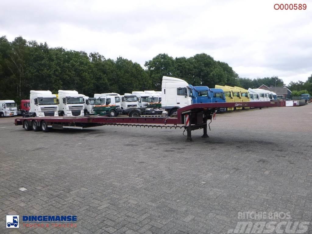 Nooteboom 3-axle semi-lowbed trailer extendable 14.5 m + ram Semi Reboques estrado/caixa aberta