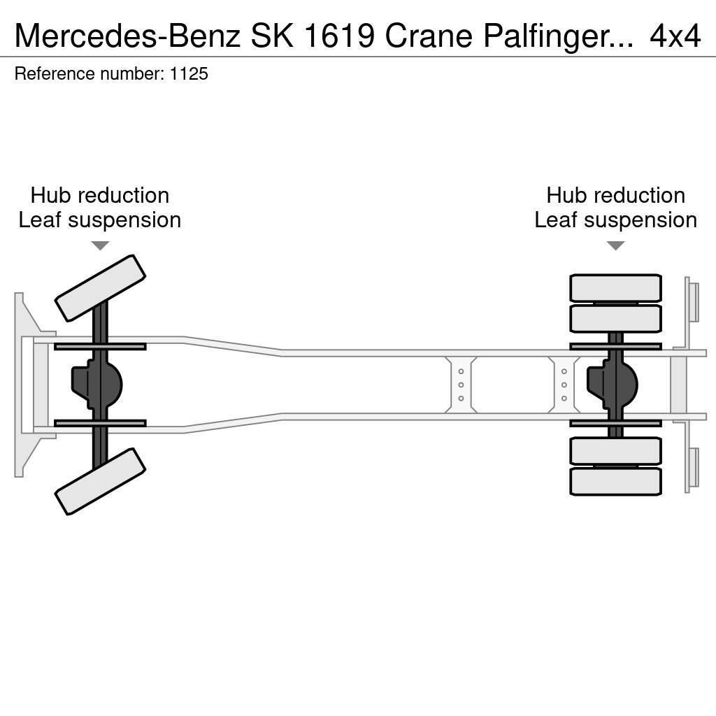Mercedes-Benz SK 1619 Crane Palfinger PK17000LA Winch 4x4 V6 Big Gruas Todo terreno