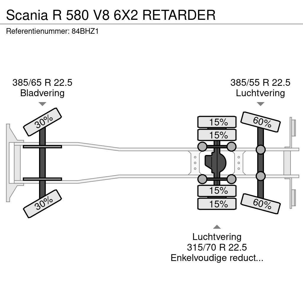Scania R 580 V8 6X2 RETARDER Camiões de chassis e cabine