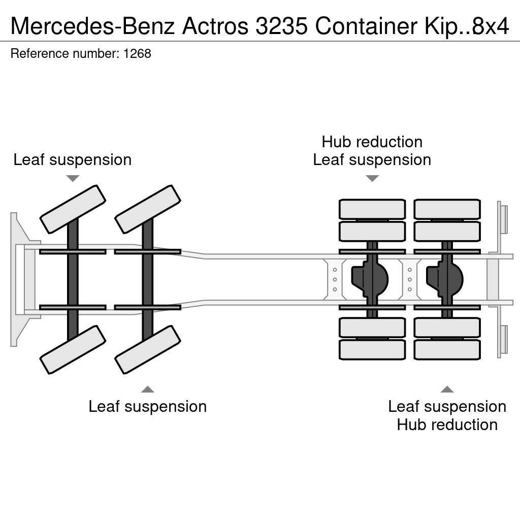 Mercedes-Benz Actros 3235 Container Kipper 8x4 V6 EPS Full Steel Camiões Ampliroll