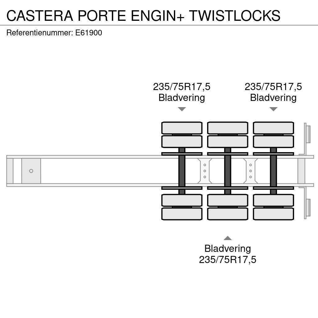 Castera PORTE ENGIN+ TWISTLOCKS Semi Reboques Carga Baixa