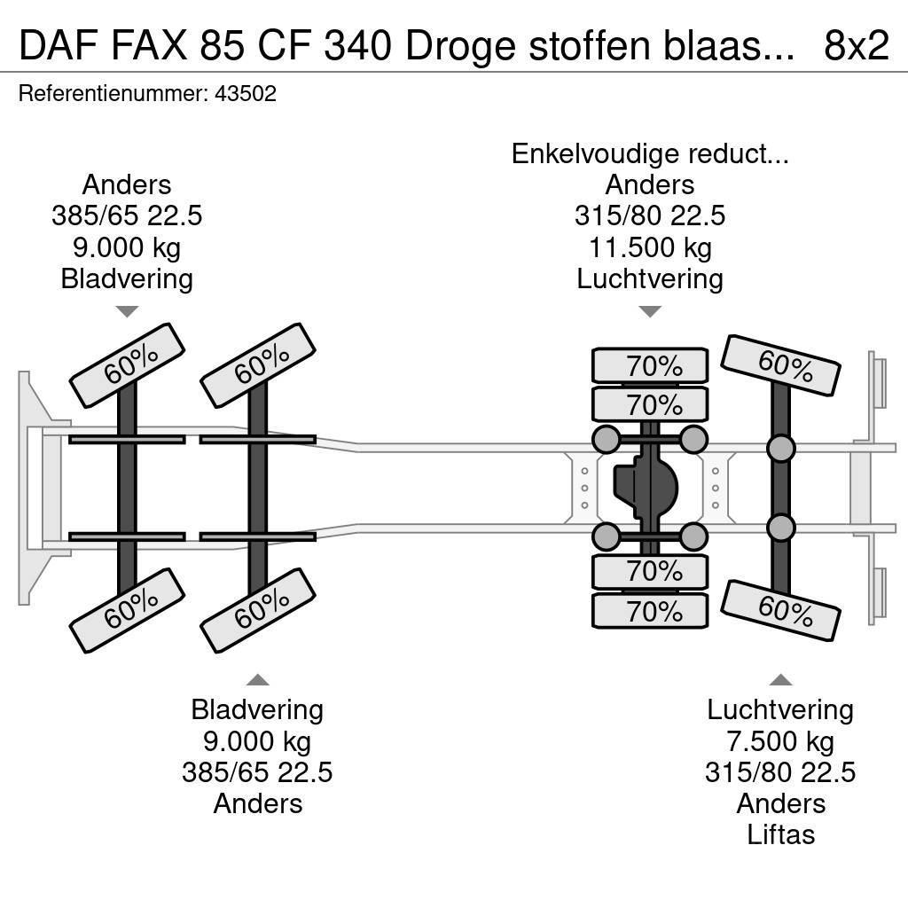DAF FAX 85 CF 340 Droge stoffen blaas installatie Just Camiões Aspiradores Combi
