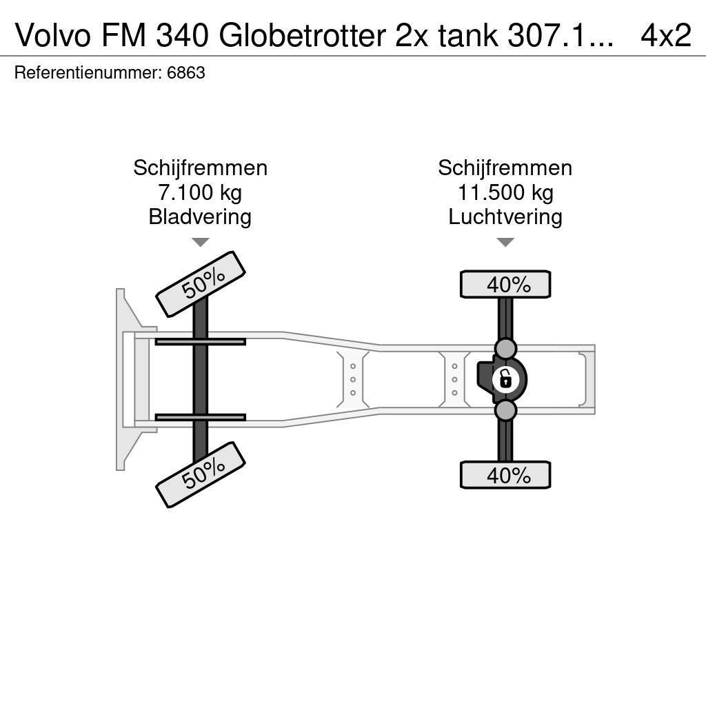Volvo FM 340 Globetrotter 2x tank 307.100KM!! EURO 5 VEB Tractores (camiões)