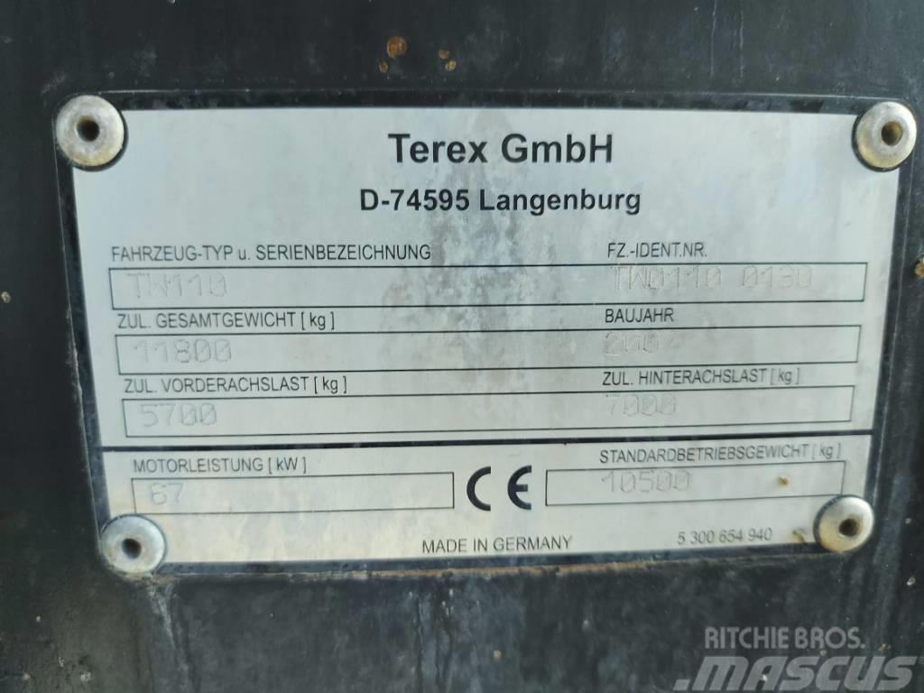 Terex TW 110  LIEBHERR CATERPILLAR Escavadoras de rodas