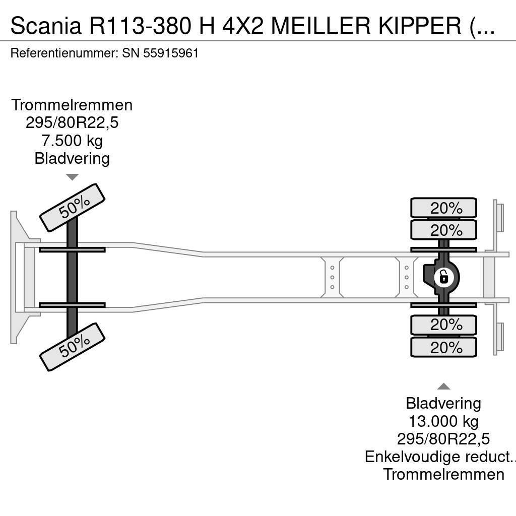 Scania R113-380 H 4X2 MEILLER KIPPER (FULL STEEL SUSPENSI Camiões basculantes