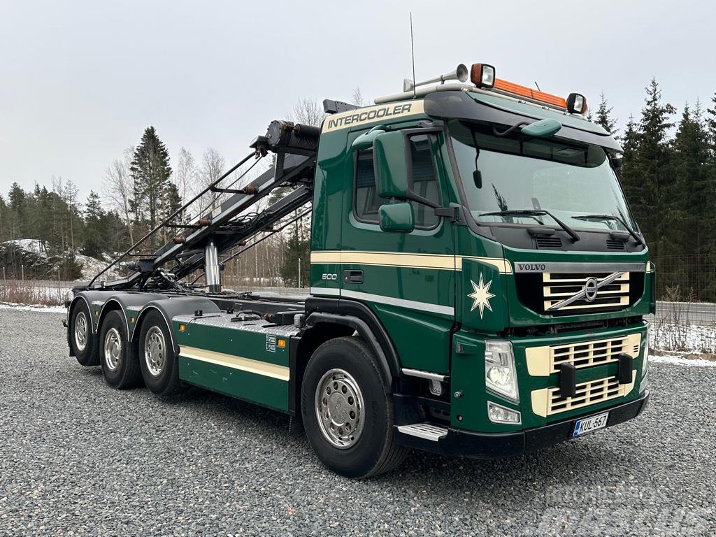 Volvo FM500 8x2*6 trippeli, vaijerilaite Camiões caixa desmontável com elevador de cabo