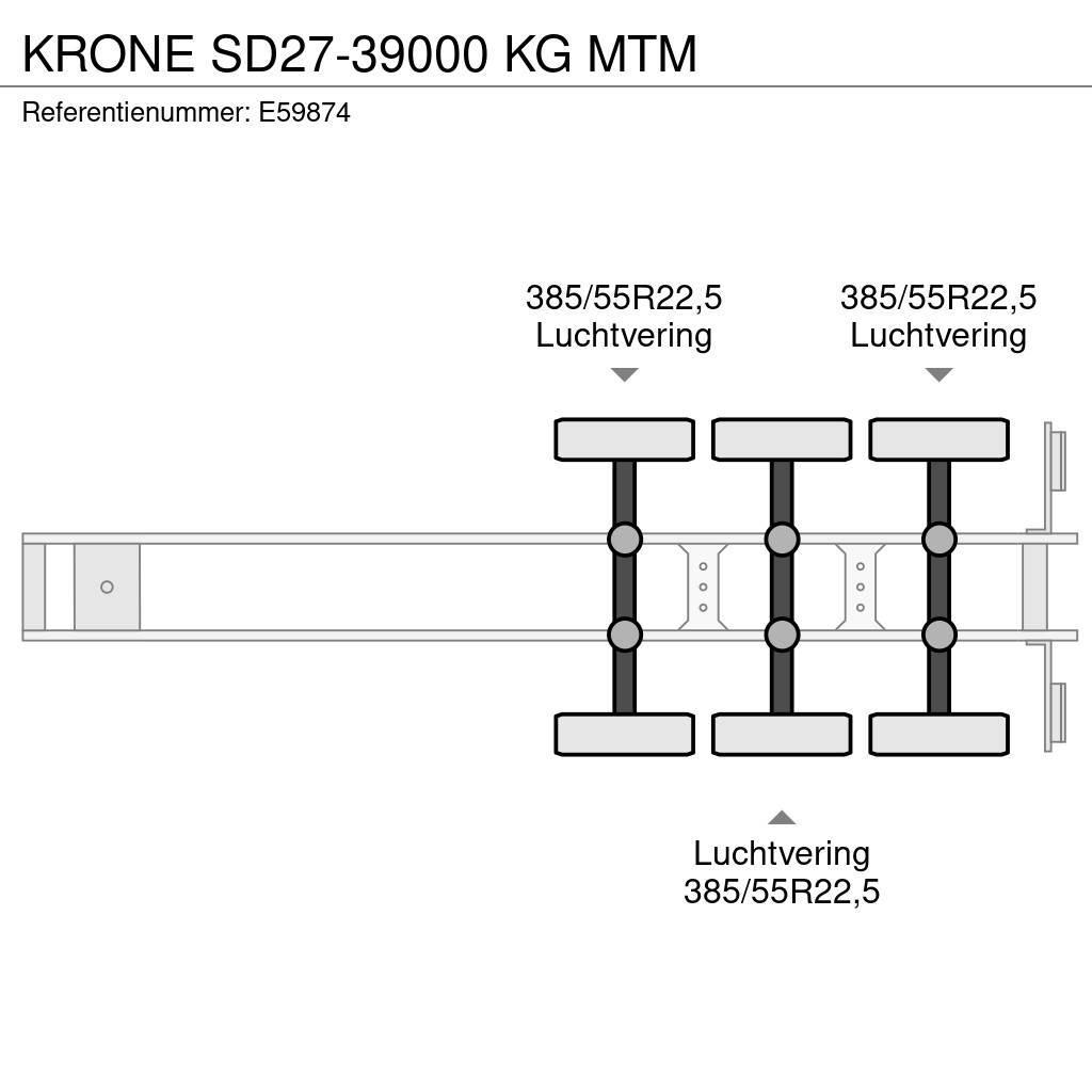 Krone SD27-39000 KG MTM Semi Reboques estrado/caixa aberta