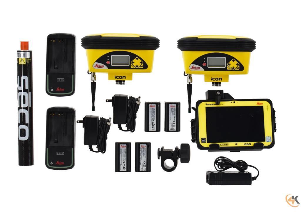 Leica iCON Dual iCG60 900MHz Base/Rover GPS w/ CC80 iCON Outros componentes