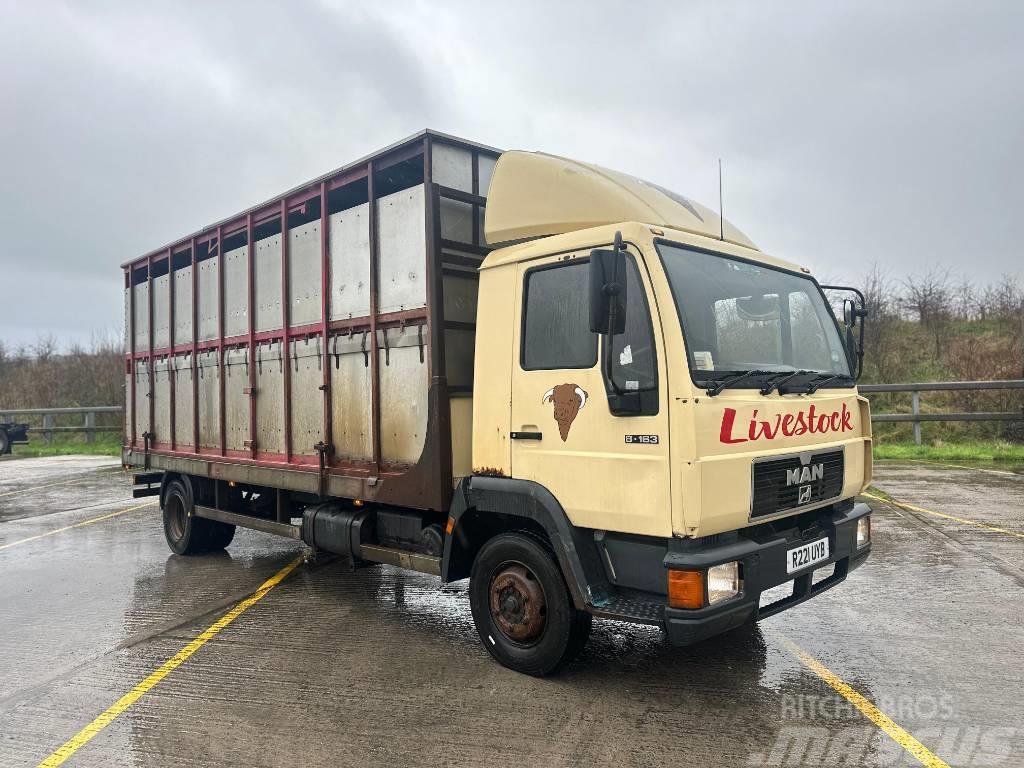MAN 8.163 LC W/19FT CATTLE BOX Camiões de transporte de animais
