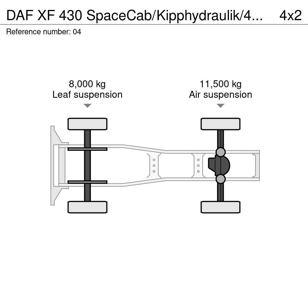 DAF XF 430 SpaceCab/Kipphydraulik/452 tkm/Euro 6 Tractores (camiões)