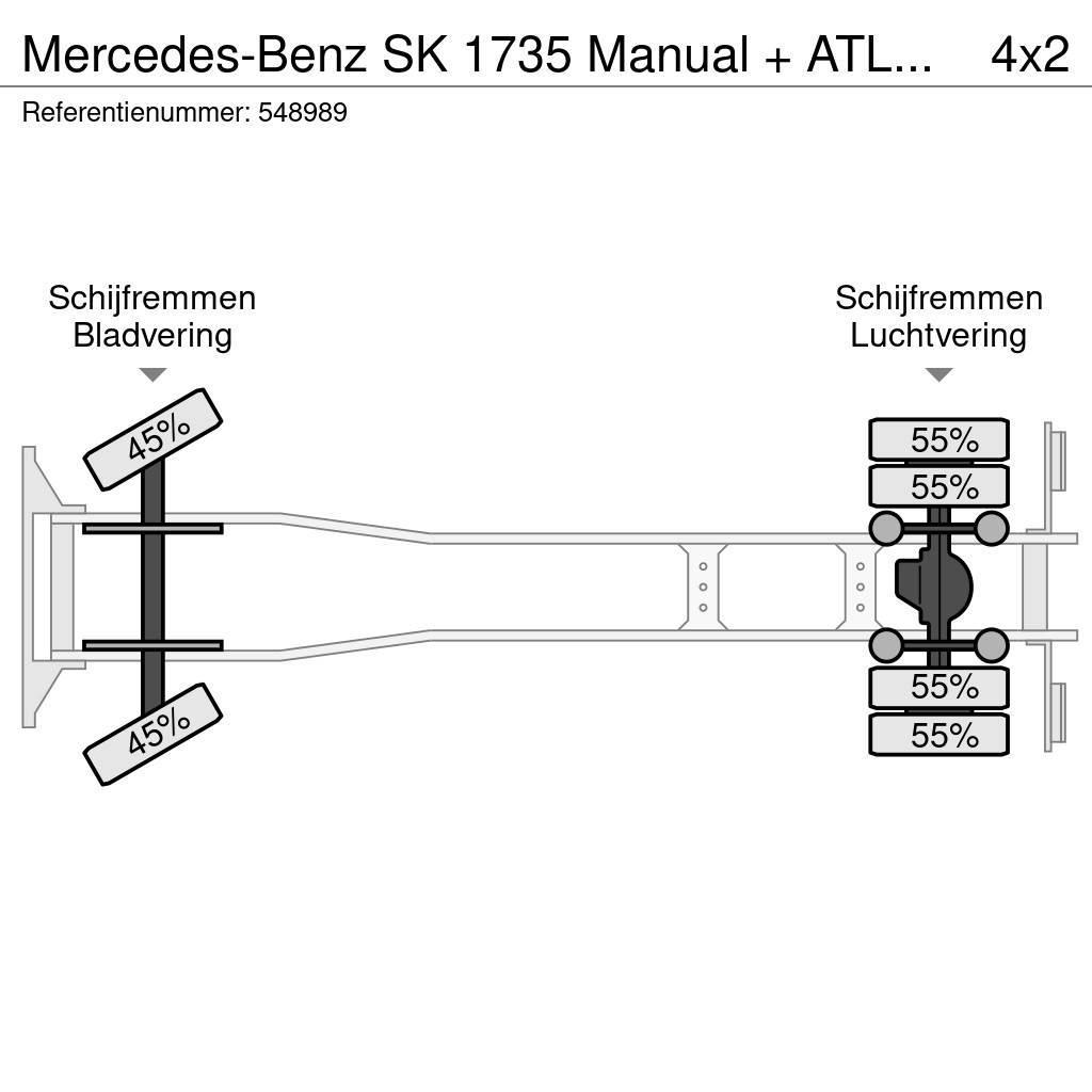 Mercedes-Benz SK 1735 Manual + ATLAS Crane + low KM + Euro 2 man Gruas Todo terreno