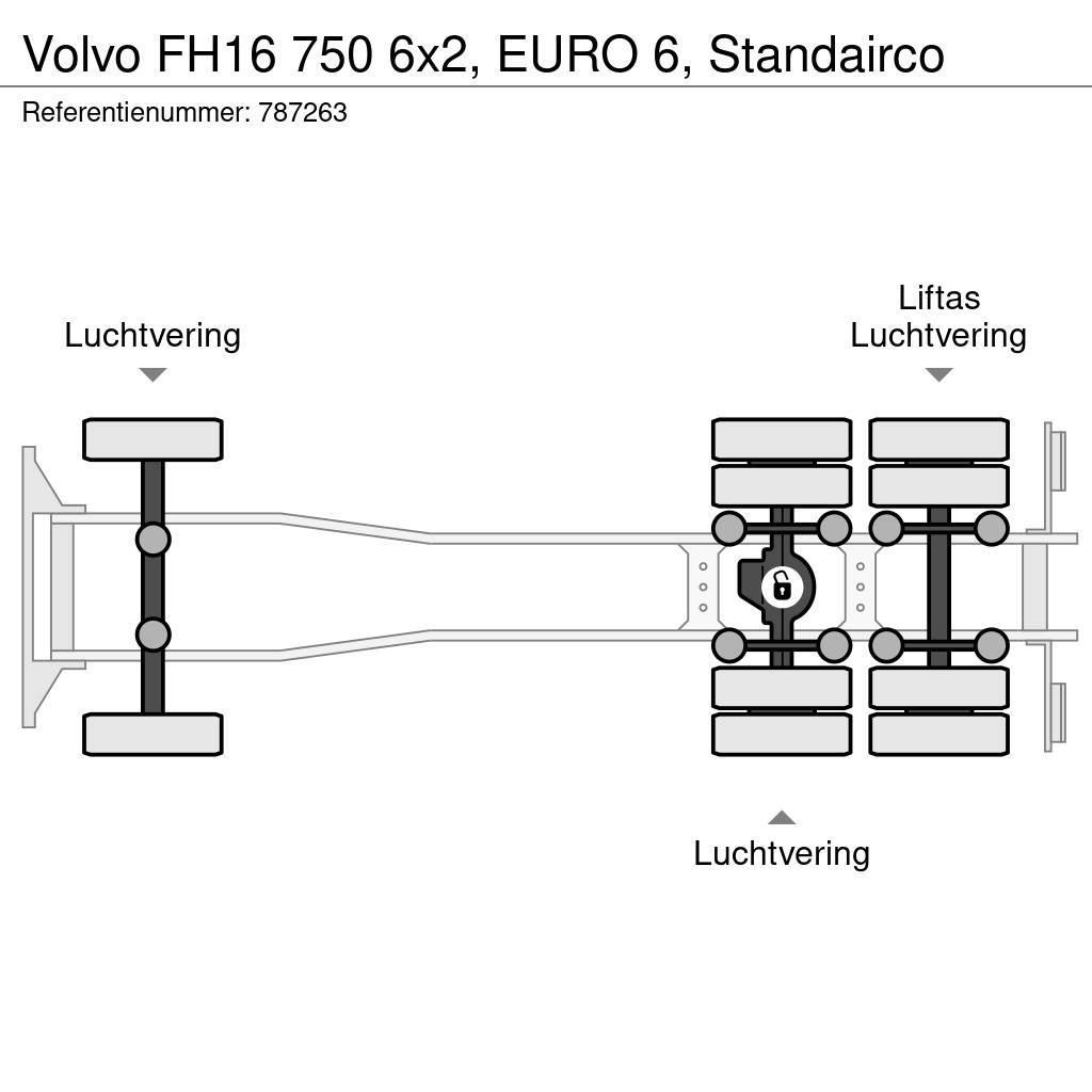 Volvo FH16 750 6x2, EURO 6, Standairco Camiões de chassis e cabine