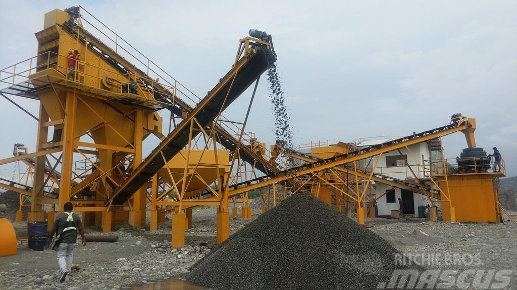 Kinglink Stationary 150TPH River stone Crushing Plant Distribuidores Agregados