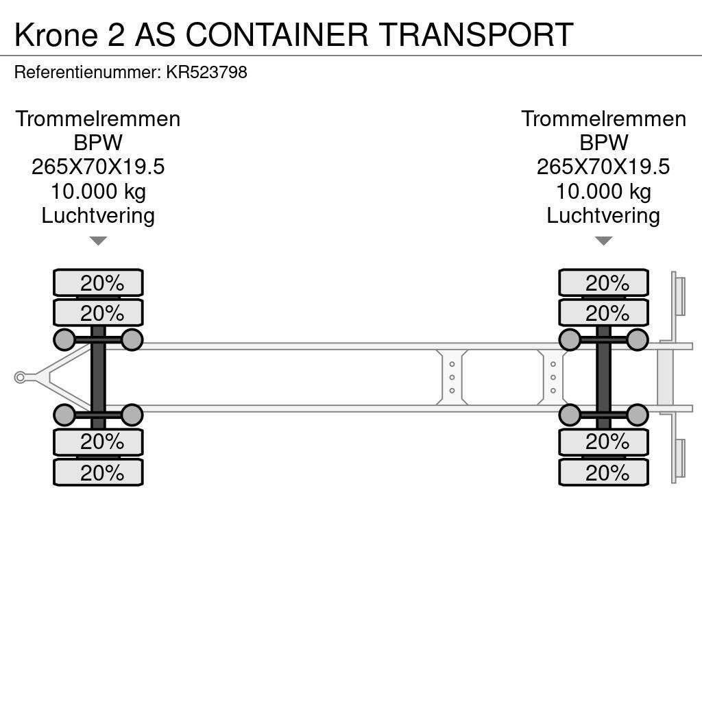 Krone 2 AS CONTAINER TRANSPORT Reboques Porta Contentores