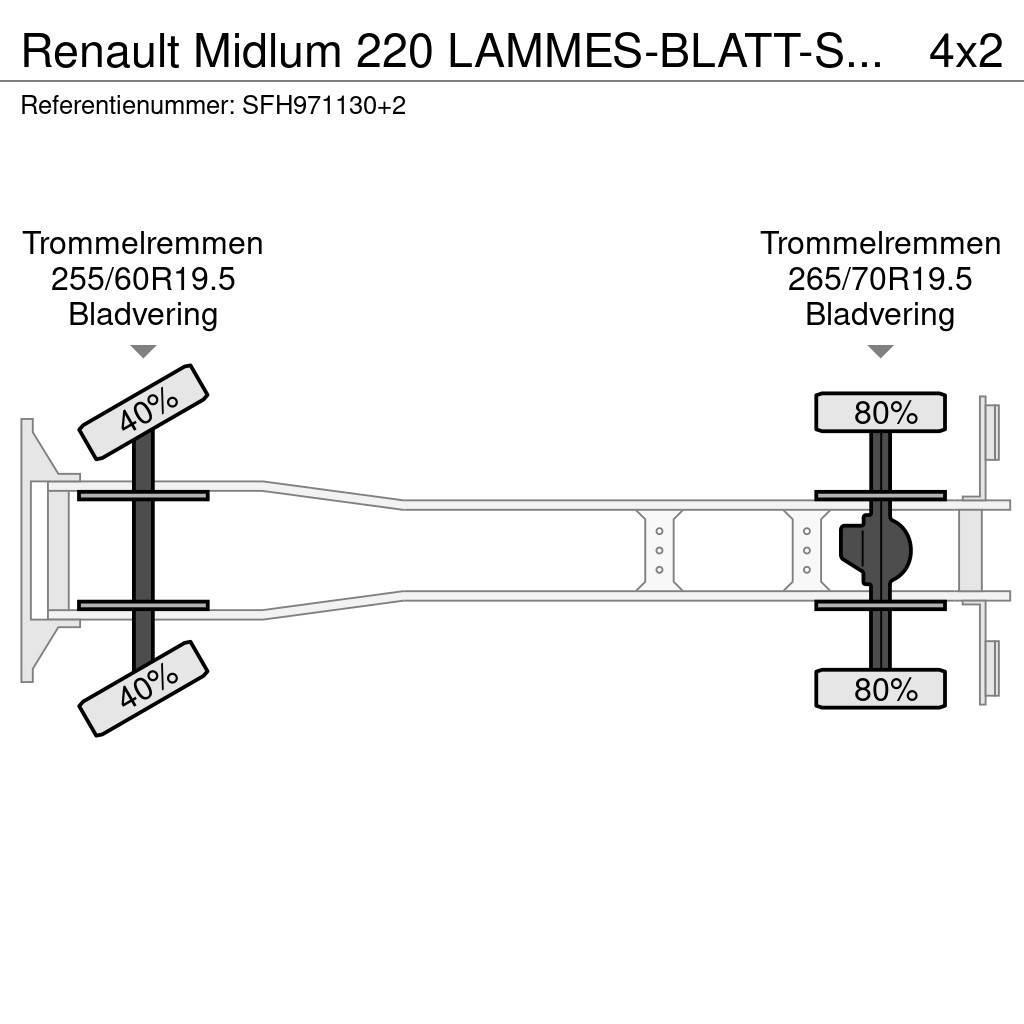 Renault Midlum 220 LAMMES-BLATT-SPRING / KRAAN COMET Plataformas aéreas montadas em camião