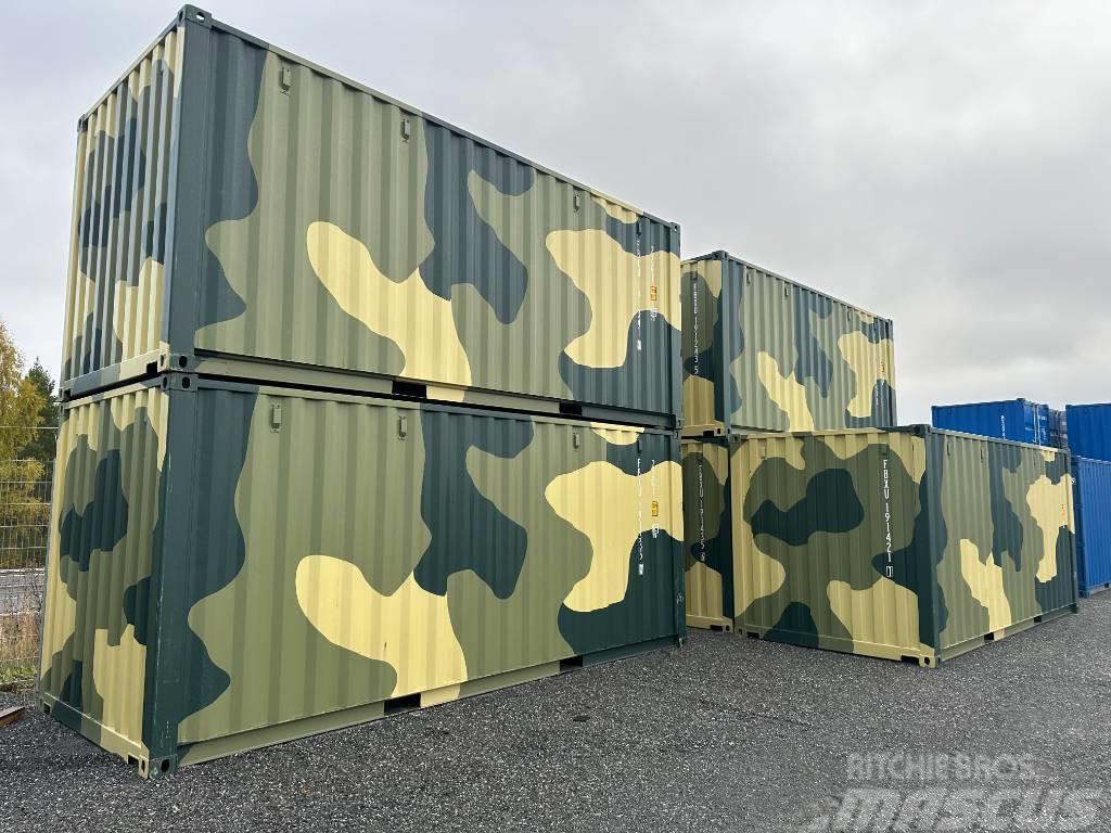  Sjöfartscontainer nya 20fots Camouflage Container Contentores marítimos