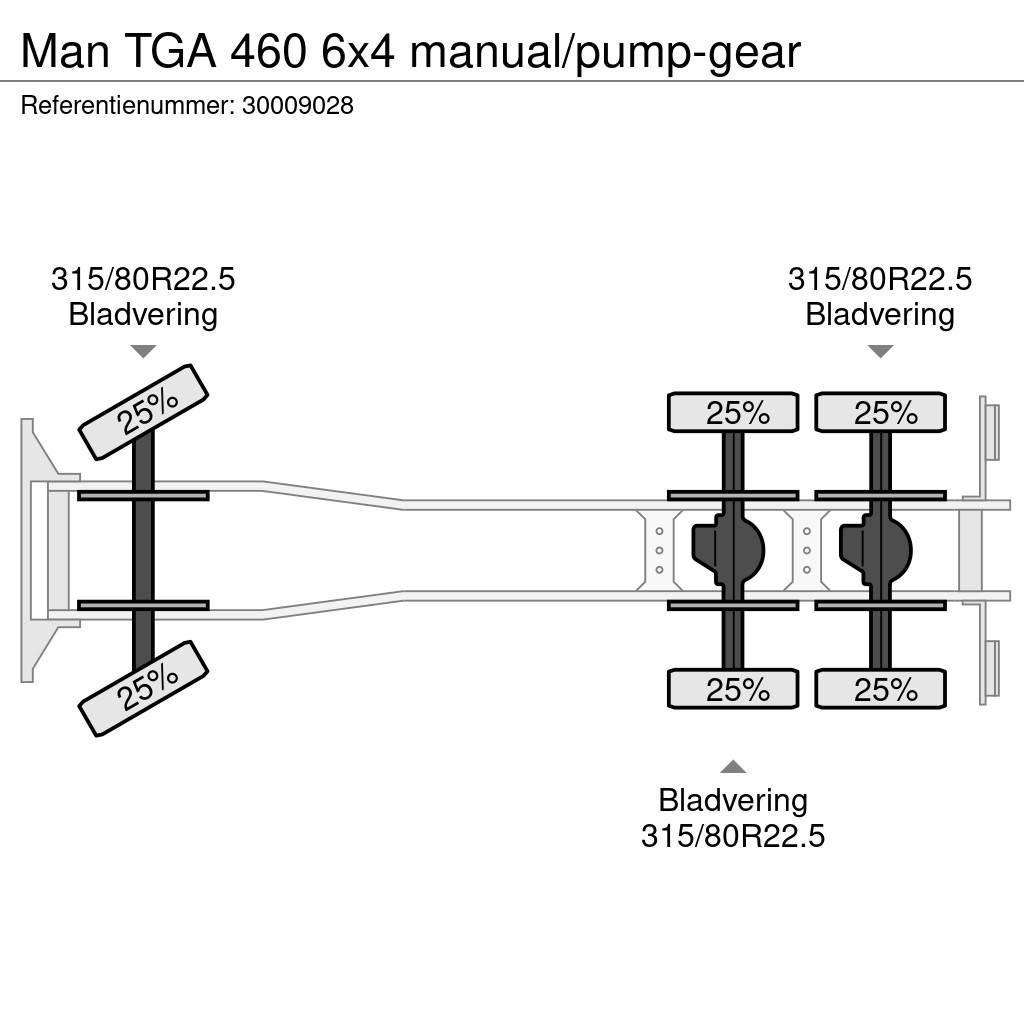 MAN TGA 460 6x4 manual/pump-gear Camiões de chassis e cabine