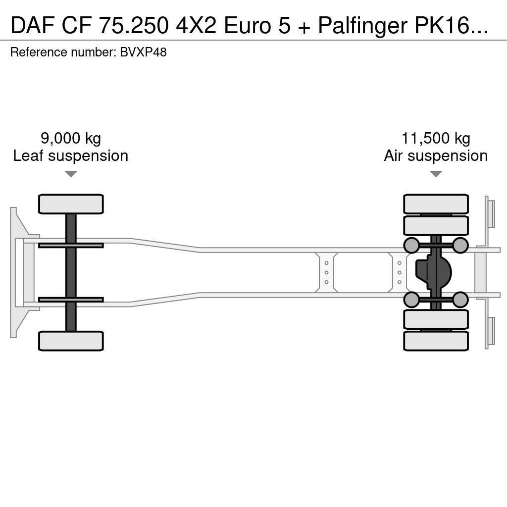 DAF CF 75.250 4X2 Euro 5 + Palfinger PK16502 D (Glas / Gruas Todo terreno