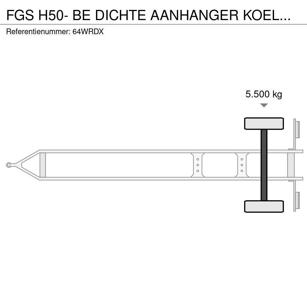  fgs H50- BE DICHTE AANHANGER KOELTRAILER APK VRIJ Reboques caixa de temperatura controlada