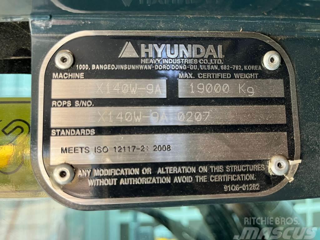 Hyundai Robex 140W-9A | Rototilt R4 Escavadoras de rodas