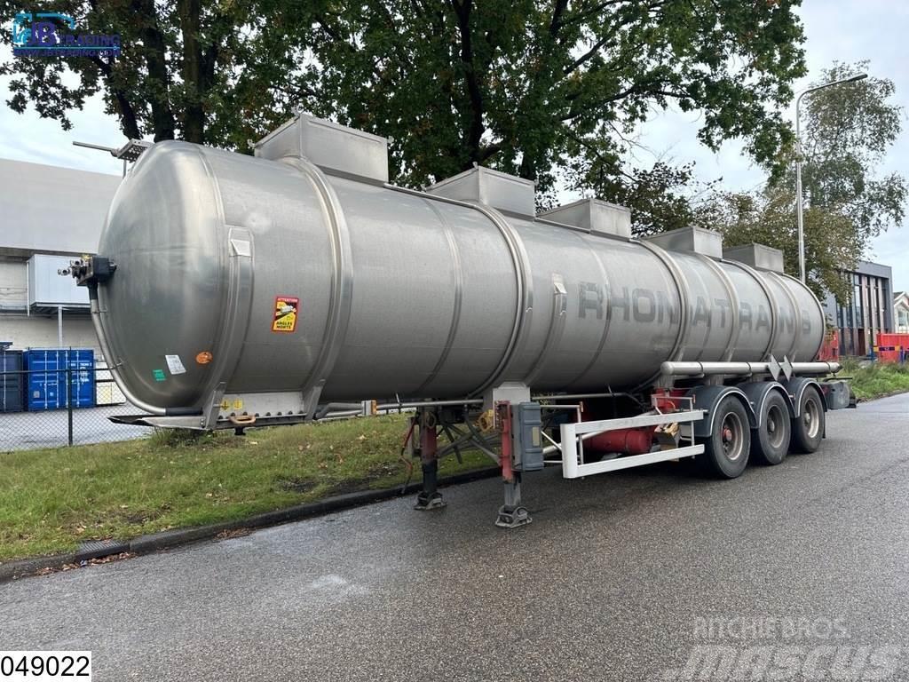 Magyar Chemie 34500 Liter, RVS tank, 1 Compartment Semi Reboques Cisterna