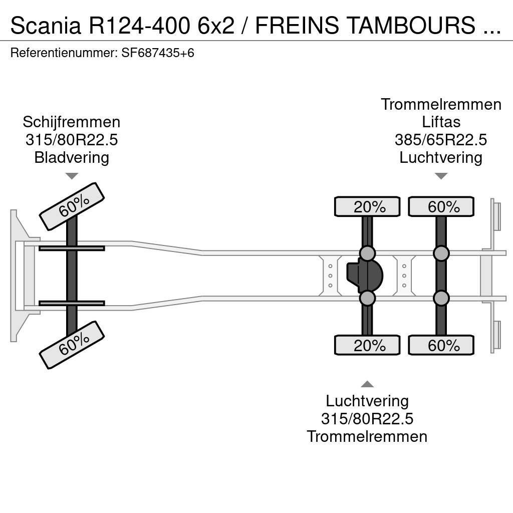 Scania R124-400 6x2 / FREINS TAMBOURS / DRUM BRAKES Camiões Ampliroll