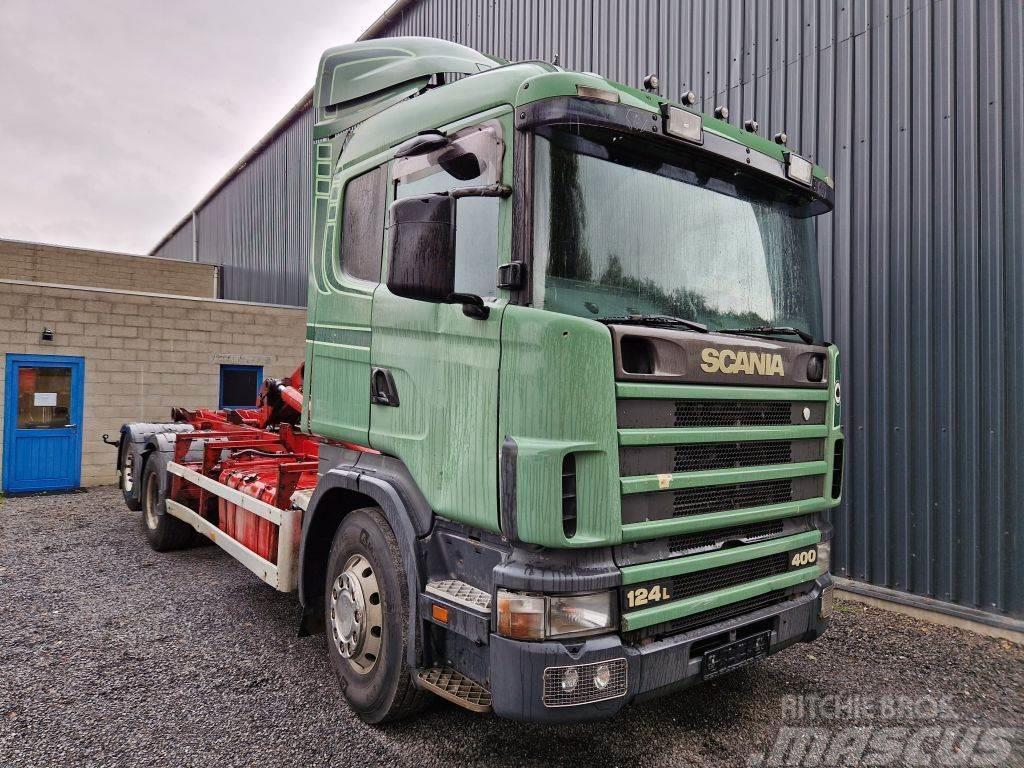 Scania R124-400 6x2 / FREINS TAMBOURS / DRUM BRAKES Camiões Ampliroll