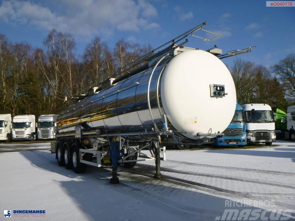 Feldbinder Chemical tank inox L4BH 30 m3 / 1 comp + pump Semi Reboques Cisterna