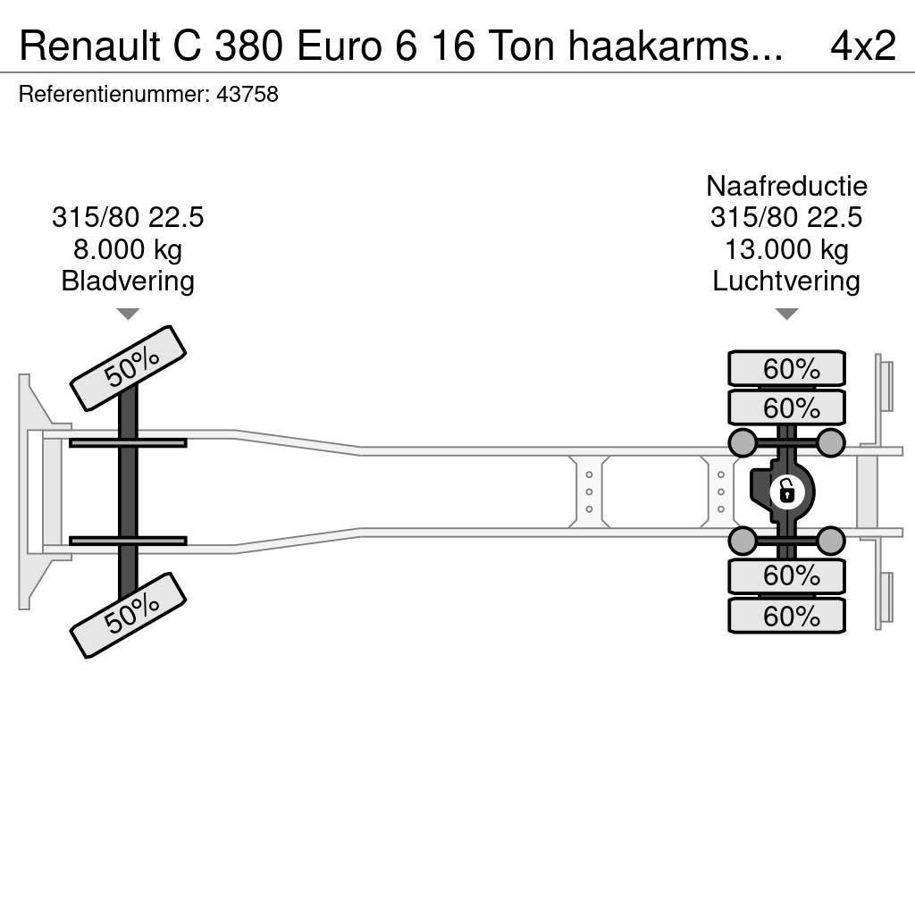 Renault C 380 Euro 6 16 Ton haakarmsysteem Camiões Ampliroll