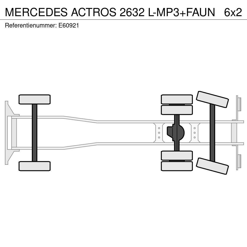Mercedes-Benz ACTROS 2632 L-MP3+FAUN Camiões de lixo