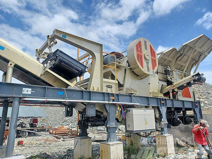 Liming NK75J mobile jaw crusher with cone crusher Britadores móveis