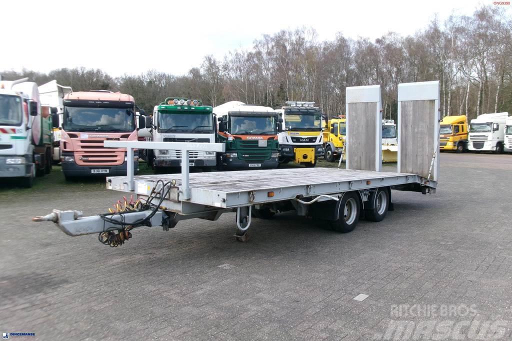 King 2-axle platform drawbar trailer 14t + ramps Reboques estrado/caixa aberta