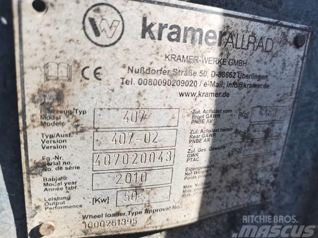 Kramer Allrad 407 KT 2010r.Parts Carregadoras rodas telescópicas
