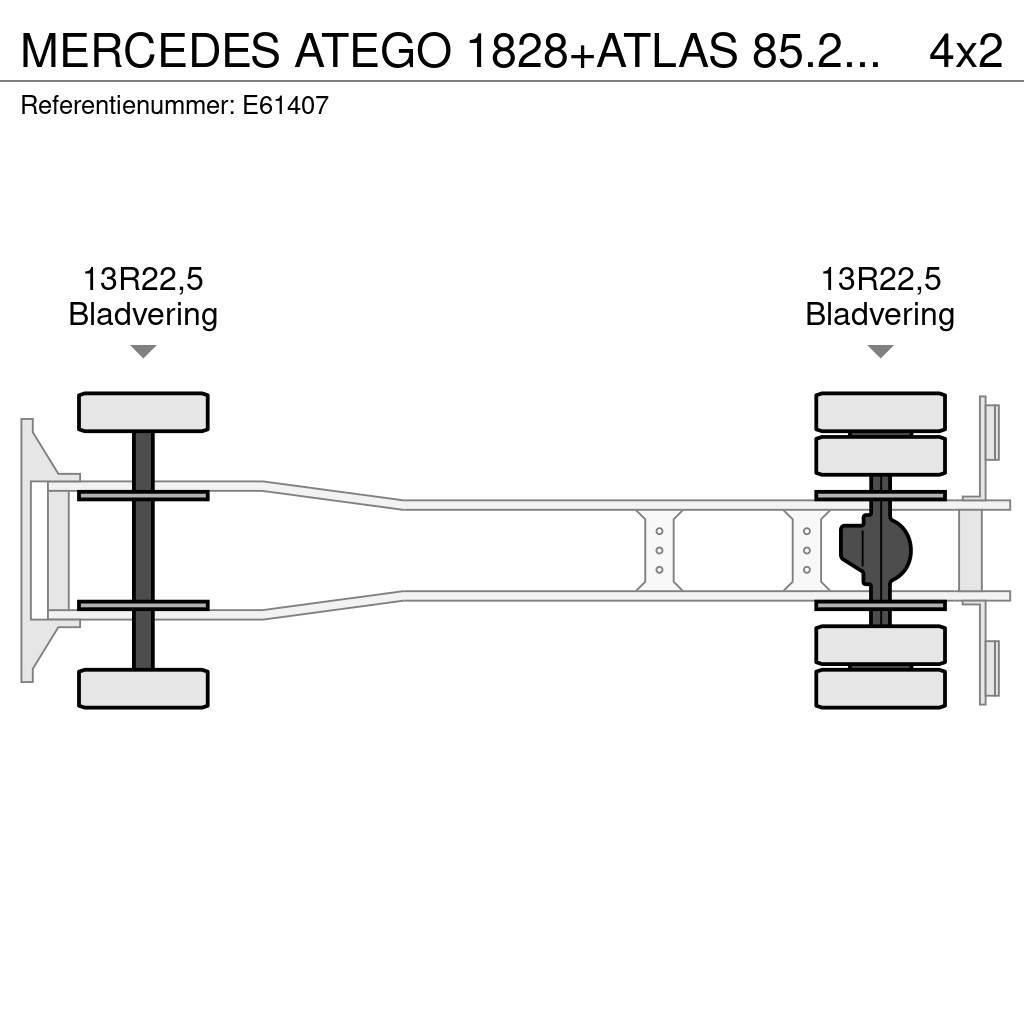 Mercedes-Benz ATEGO 1828+ATLAS 85.2+DALBY14T Camiões porta-contentores