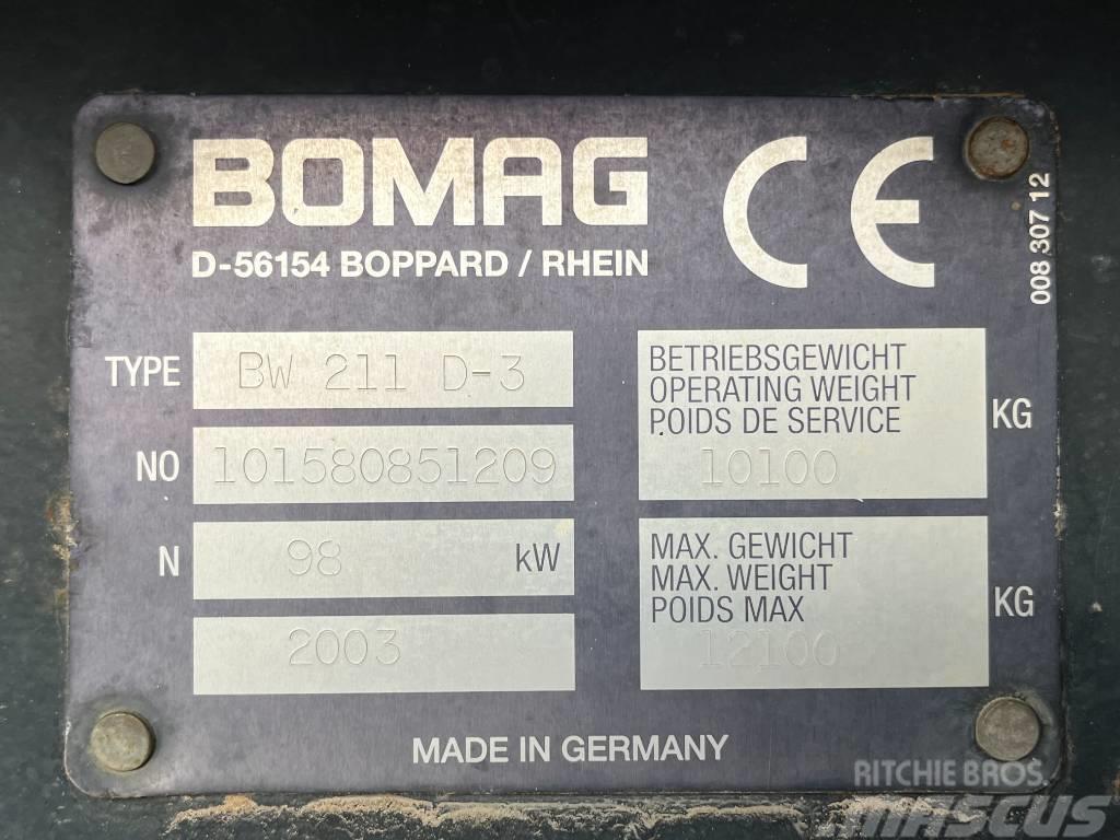 Bomag BW 211 D-3 Cilindros Compactadores monocilíndricos