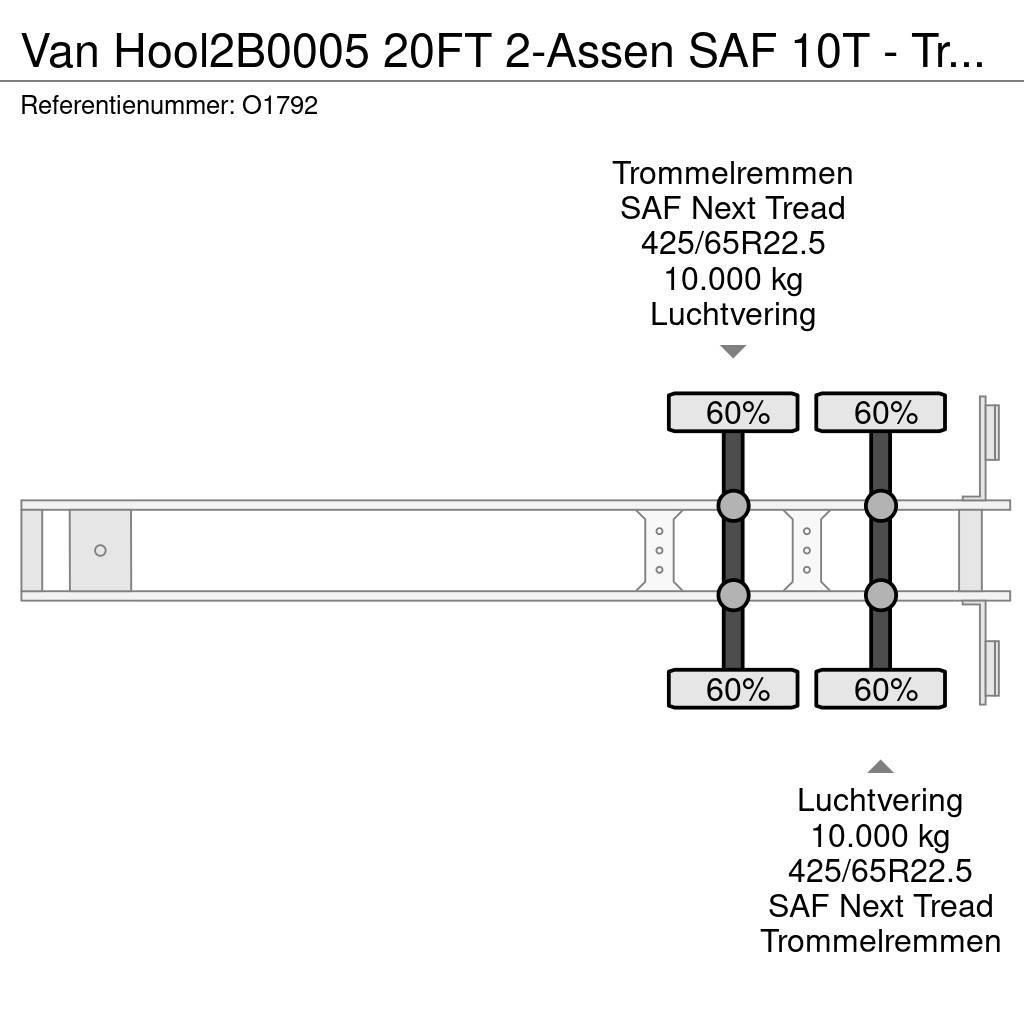 Van Hool 2B0005 20FT 2-Assen SAF 10T - Trommelremmen - Ferr Semi Reboques Porta Contentores
