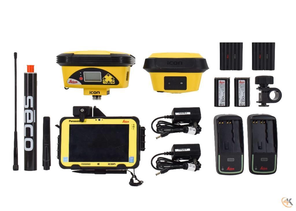 Leica iCG60 iCG70 450-470Mhz Base/Rover GPS w/ CC80 iCON Outros componentes