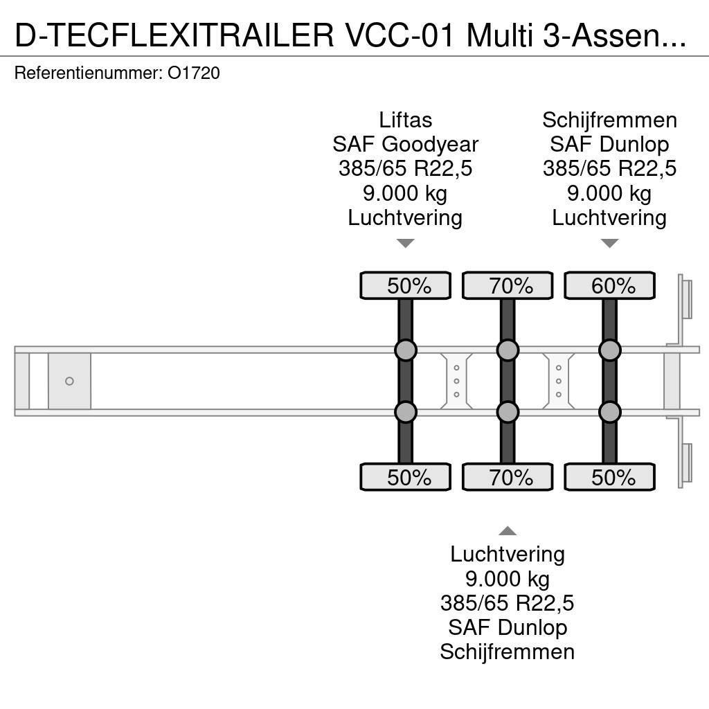 D-tec FLEXITRAILER VCC-01 Multi 3-Assen SAF - Schijfremm Semi Reboques Porta Contentores