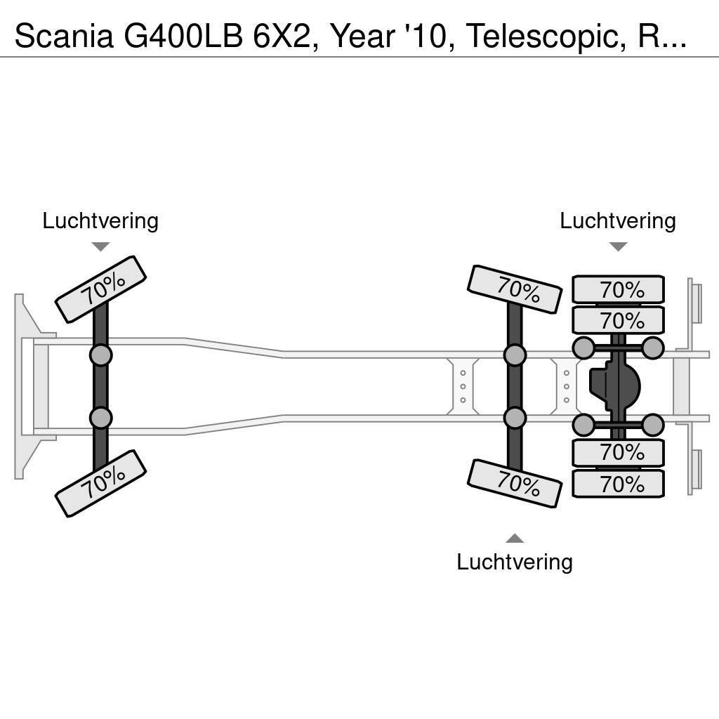 Scania G400LB 6X2, Year '10, Telescopic, Remote control! Camiões multibenne