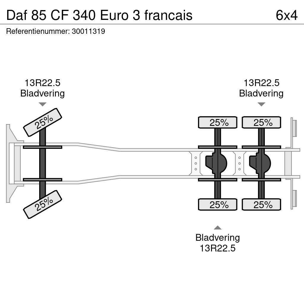 DAF 85 CF 340 Euro 3 francais Camiões estrado/caixa aberta