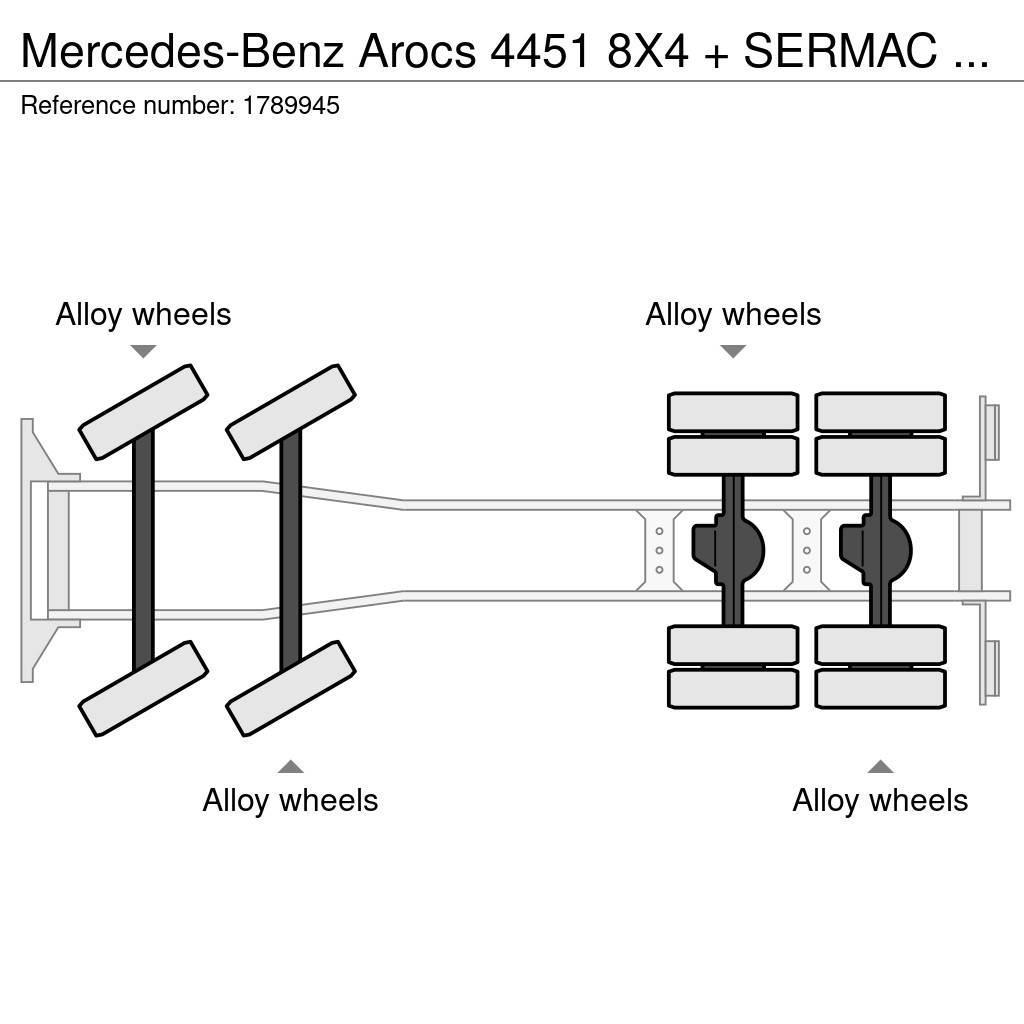 Mercedes-Benz Arocs 4451 8X4 + SERMAC 5RZ51 METER CONCREET PUMP/ Camiões bomba Betão