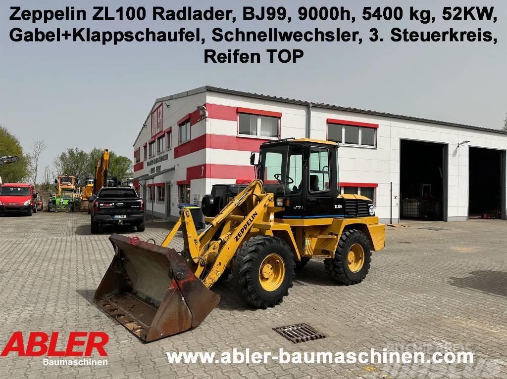 Zeppelin ZL 100 Radlader Gabel + Klappschaufel SW Pás carregadoras de rodas