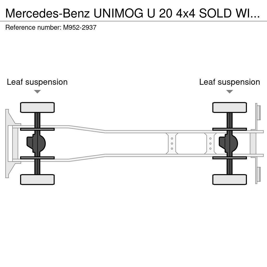 Mercedes-Benz UNIMOG U 20 4x4 SOLD WITHOUT SNOW PLOW & SPREADER Camiões basculantes