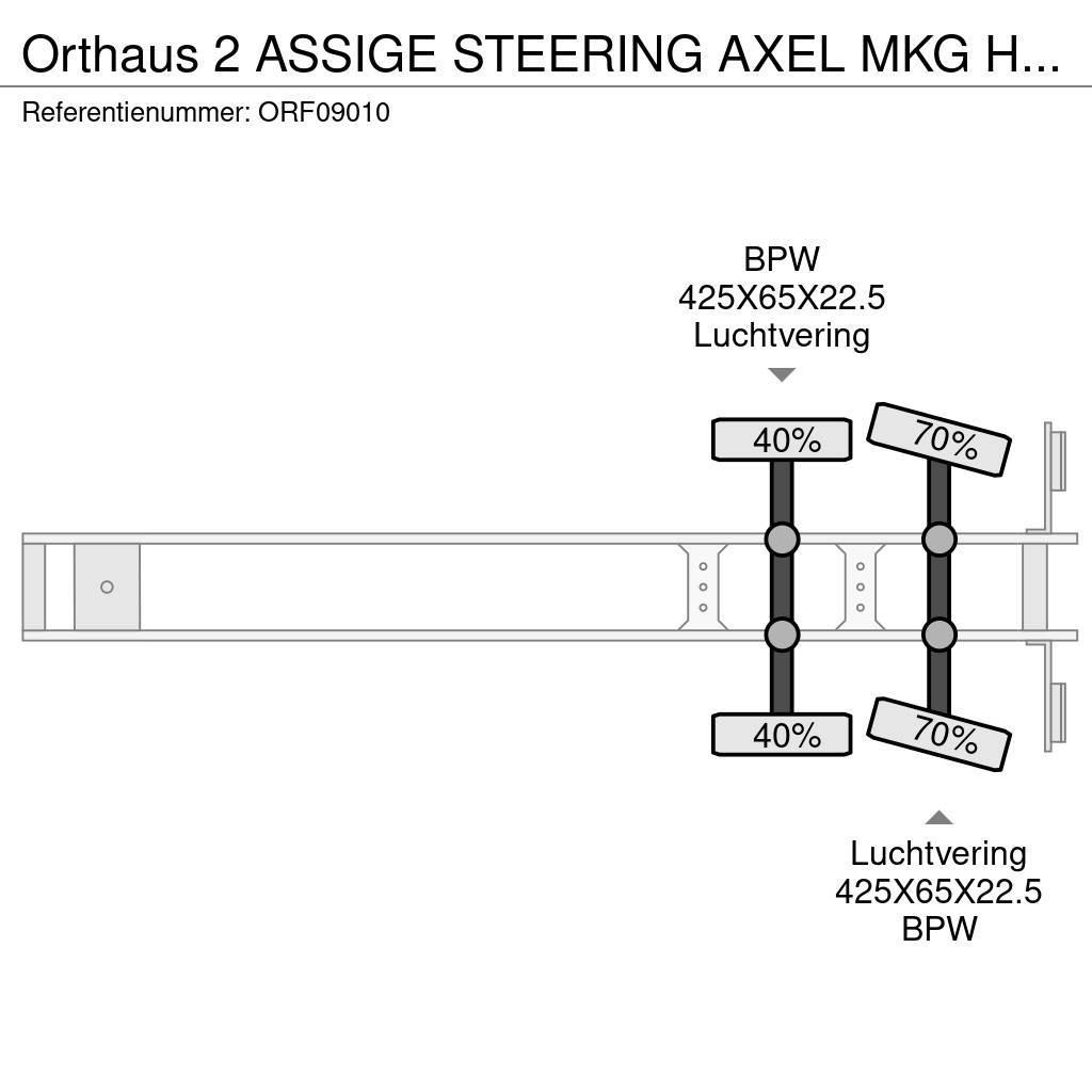 Orthaus 2 ASSIGE STEERING AXEL MKG HLK 330 VG CRANE Semi Reboques estrado/caixa aberta