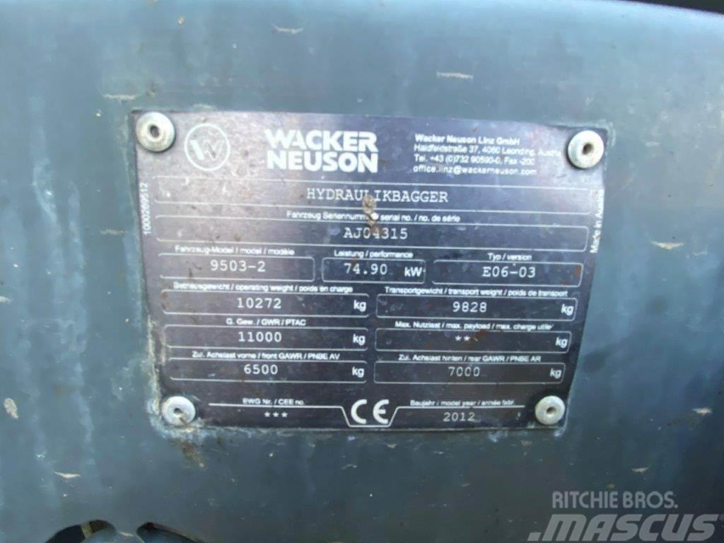 Wacker Neuson 9503-2 WD Mobilbagger Klima Löffel MS08 Escavadoras de rodas