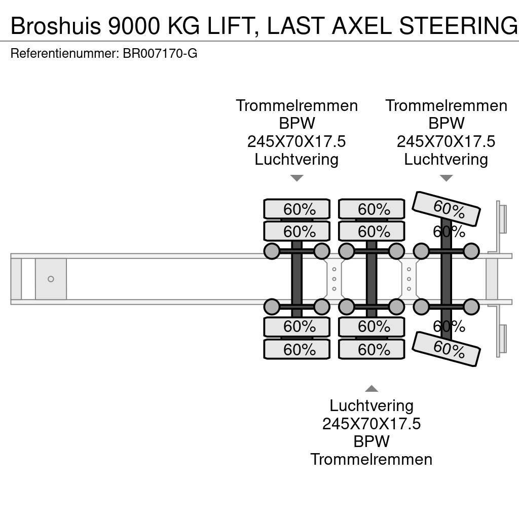 Broshuis 9000 KG LIFT, LAST AXEL STEERING Semi Reboques Carga Baixa