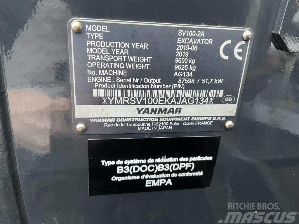Yanmar SV100-2A Escavadoras Midi 7t - 12t