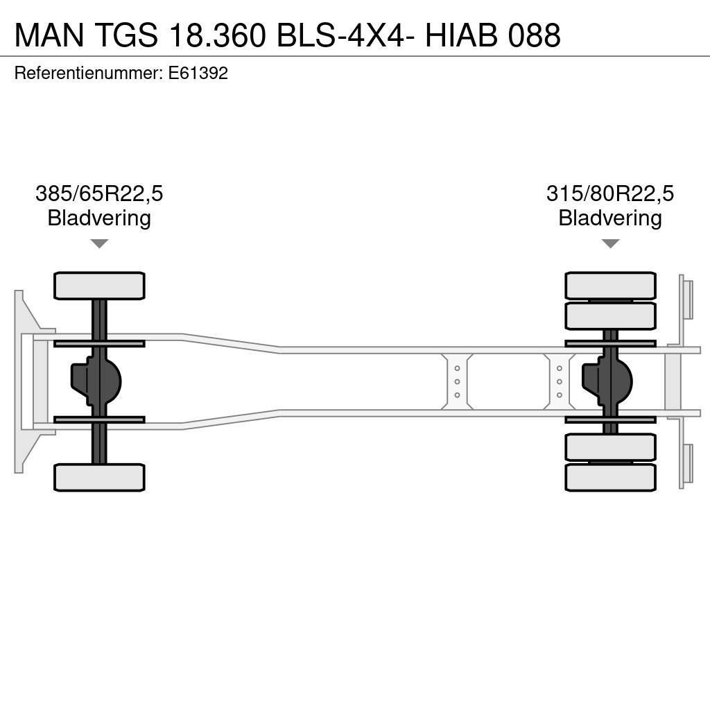 MAN TGS 18.360 BLS-4X4- HIAB 088 Camiões basculantes